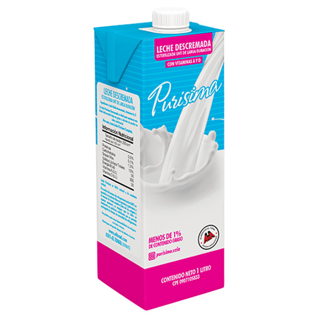 Imagen de LECHE DESCREMADA PURISIMA 1LT