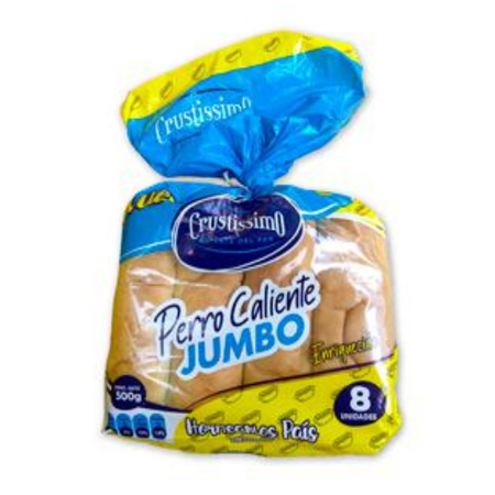 Imagen de PAN CRUSTISSIMO DE PERROS JUMBO 500GR