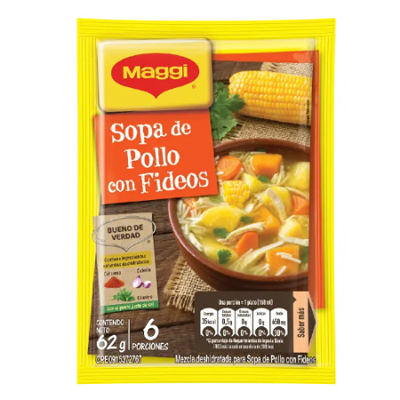 Imagen de SOPA  MAGGI POLLO FIDEO 62GR