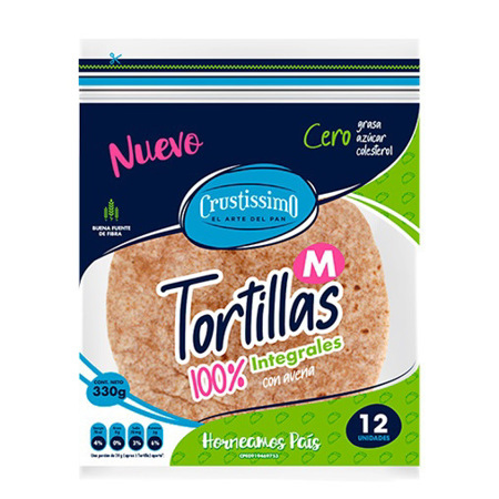 Imagen de TORTILLAS CRUSTISSIMO INTEGRALES 330GR