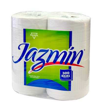 Imagen de PAPEL HIGIÉNICO JAZMIN 4 ROLLOS 200 HOJAS DOBLES